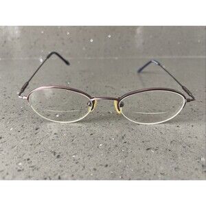 SUCCESS SS-10 VIOLET EYEGLASSES GLASSES METAL HALF RIM FRAMES ONLY 46-18-135